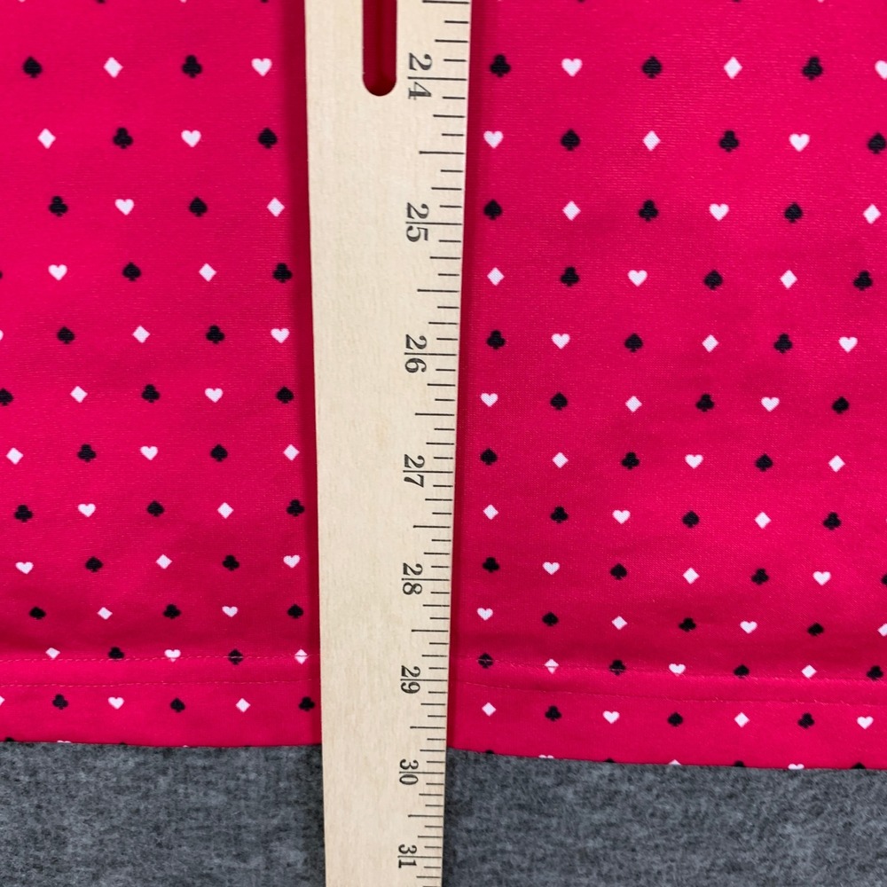 Donald Ross Geometric Polo Men Small Pink Ace Diamonds Hearts Golf Performance - Picture 8 of 10